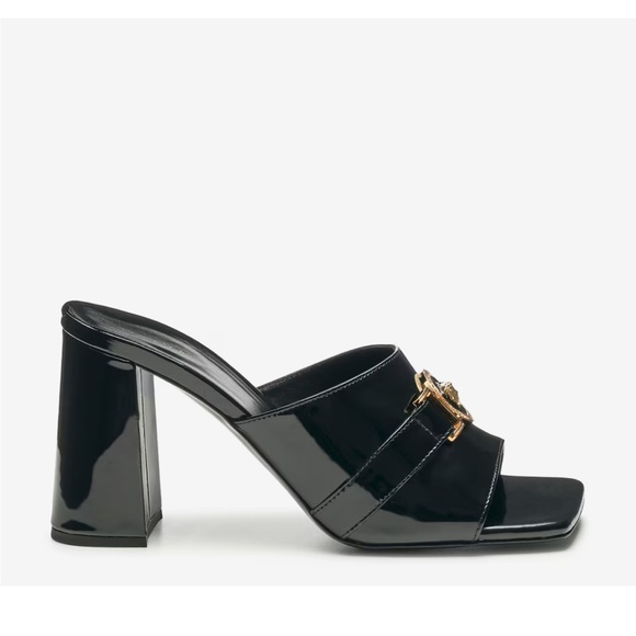 NIB Versace Medusa Black Patent Leather Sandal - Picture 7 of 15